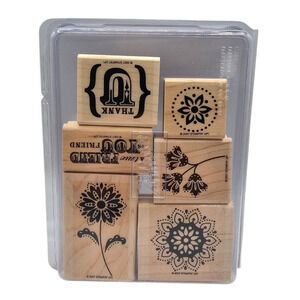 Stampin Up Wood Mount Rubber Stamp Set Crafting True Friend
